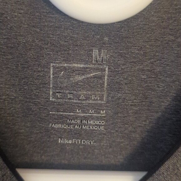 Nike Pro Mens Medium Gray Compression Top Shirt Fit Dry Active Long Sleeve Gym - Picture 3 of 11